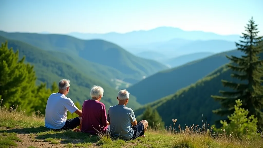 Scenic viewpoint over forested landscape